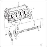 CYLINDER BLOCK AND CAMSHAFT (350 C.I.D. FLAT LIFTERS)