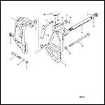 TRANSOM BRACKET (POWER TRIM)(0C159199 AND BELOW)