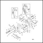 TRANSOM/CLAMP BRACKET (S/N 0D182000 and ABOVE)