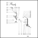 THROTTLE LEVER AND SPARK ADVANCE LEVER