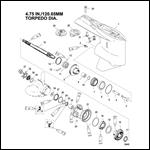 Gear Housing Propeller Shaft - Standard Rotation