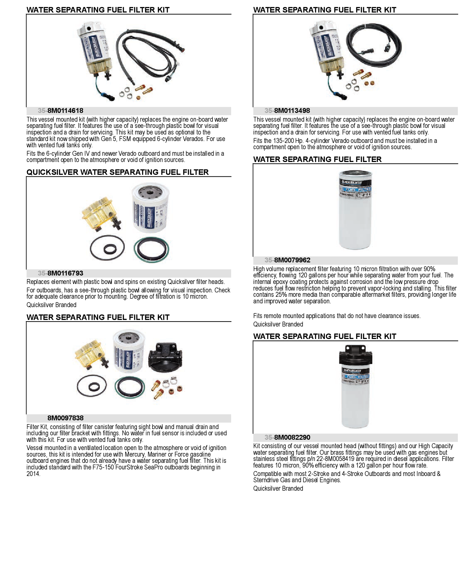 WATER SEPARATOR KIT