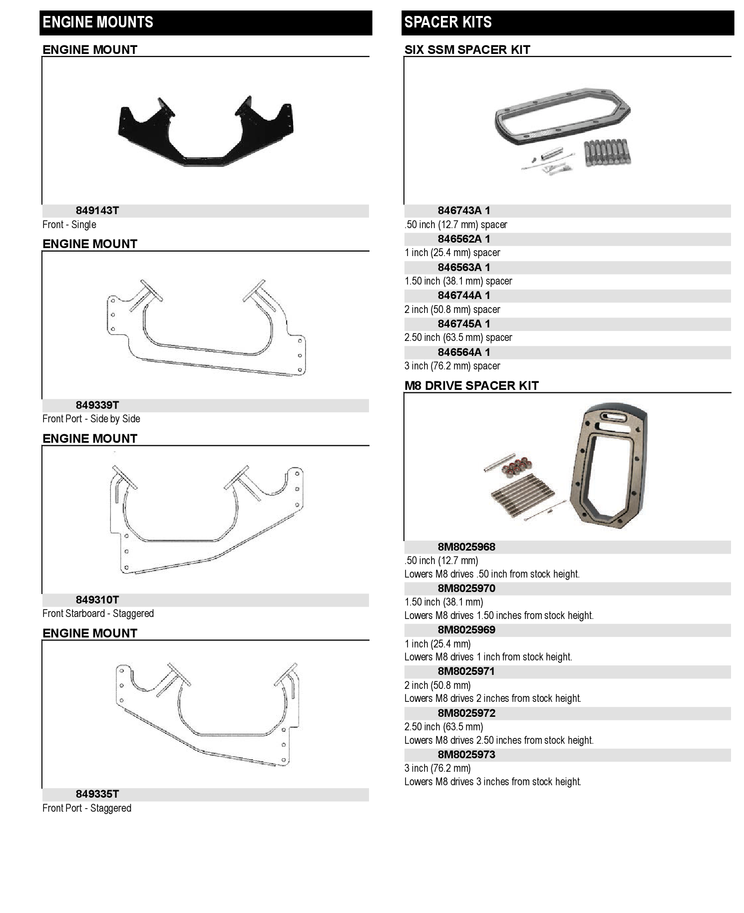 SPACER KIT-1.00