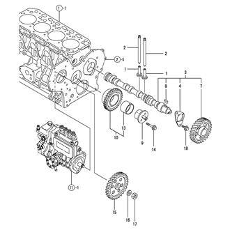 FIG 7. CAMSHAFT & DRIVING GEAR