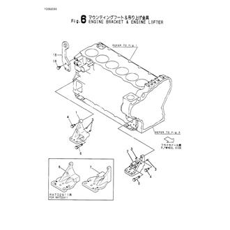 FIG 6. ENGINE BRACKET & ENGINE LIFTER