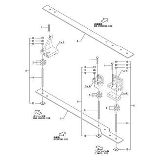 FIG 95. (5E)ENGINE SET PARTS(MGNV172E)(WOODEN & FRP VESSEL)