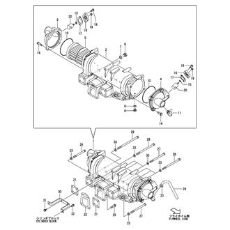 FIG 24. LUB. OIL COOLER(WITHOUT INSTRUMENT PANEL)(JCI SPEC.)