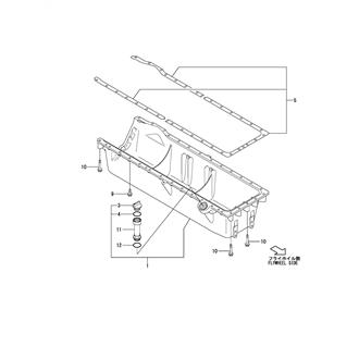 FIG 83. (3B)OIL SUMP(DIPSTICK ONE SIDE EQUIPMENT)(WITH WING PUMP SPEC.)