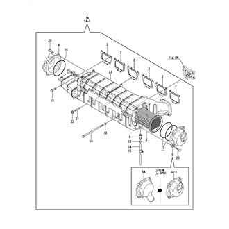 FIG 108. (13G)SUC. MANIFOLD & INTER COOLER(WITH HEATER)(WITH INST. PANEL)(JG, NK)