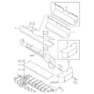 FIG 114. (16B)HEAT-PROOF PLATE(VERTICAL EXHAUST)(WITH INSTRUMENT PANEL)