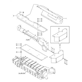 FIG 115. (16C)HEAT-PROOF PLATE(HORIZONTAL EXHAUST)(WITH INSTRUMENT PANEL)