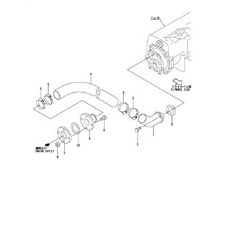 FIG 137. (34D)COOLING PIPE(SEA WATER)(FRESH WATER COOLER OUTLET)(JG SPEC.)(TO E03375)