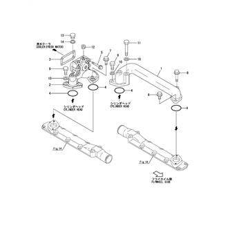 FIG 131. (32A)COOLING PIPE(FRESH WATER)(HEAD OUT - FRESH WATER COOLER INLET)(JG SPEC.)