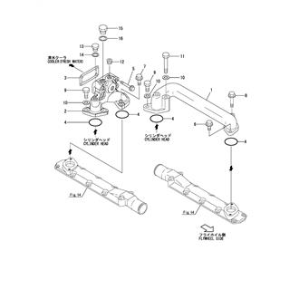 FIG 132. (32B)COOLING PIPE(FRESH WATER)(HEAD OUT - FRESH WATER COOLER INLET)(NK SPEC.)