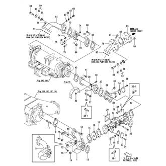 FIG 134. (34A)COOLING PIPE(SEA WATER)(PUMP - INTER COOLER)(JG, NK SPEC.)(FROM E03566)