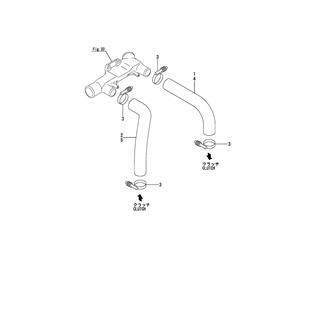 FIG 140. (34G)COOLING PIPE(CLUTCH)(YXH-130, 160)(JCI SPEC.)