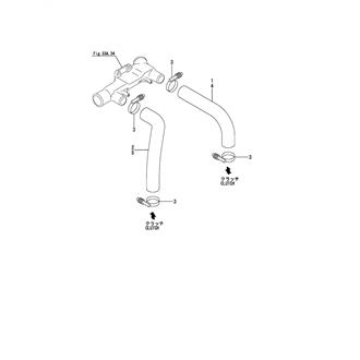 FIG 141. (34H)COOLING PIPE(CLUTCH)(YXH-130, 160)(JG, NK SPEC.)(TO E03375)