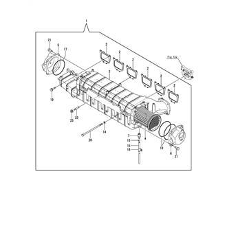 FIG 84. (12C)SUC. MANIFOLD & INTER COOLER(W/HEATER)(W/O INST. PANEL)(SHIPS CLASS. SPEC.)