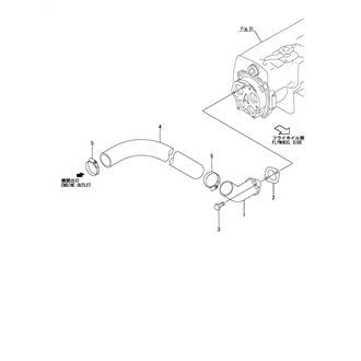 FIG 114. (34D)COOLING PIPE(SEA WATER)(F.W. COOLER OUTLET)(YANMAR INSPECTION SPEC.)