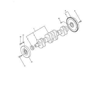 FIG 18. CRANKSHAFT & FLYWHEEL