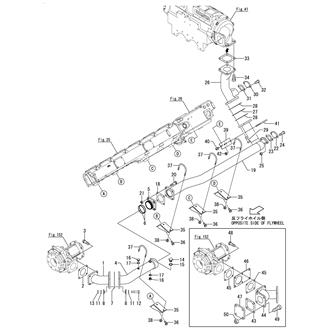 FIG 153. (80A)COOLING PIPE(SEA WATER)(CENTRIFUGAL PUMP INLET - INTER COOLER)