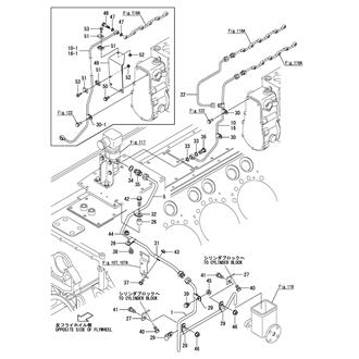 FIG 115. FUEL OVERFLOW PIPE(DOUBLE INJECTION PIPE)(HYDRAULIC GOVERNOR SPEC.)