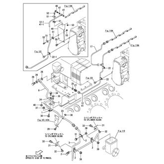 FIG 116. FUEL OVERFLOW PIPE(DOUBLE INJECTION PIPE)(ELECTRONIC GOVERNOR SPEC.)