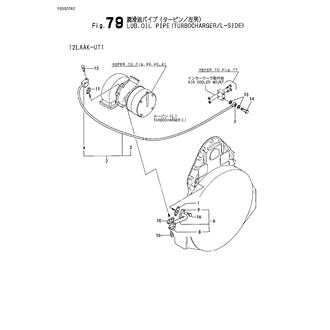 FIG 79. LUB.OIL PIPE(TURBOCHARGER/L-SIDE)(12LAAK-UT1)