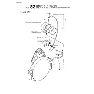 FIG 82. LUB.OIL PIPE(TURBOCHARGER/R-SIED)(12LAAM-UTE)