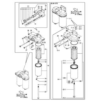 FIG 44. LUB. OIL FILTER(WITH COCK)