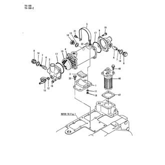 FIG 16. LUB.OIL COOLER & LUB.OIL STRAINER(YX-180)