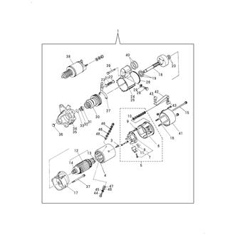 FIG 128. STARTING MOTOR COMPONENT PART(R-SIDE)