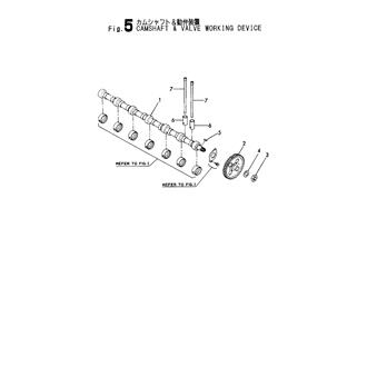 FIG 5. CAMSHAFT & VALVE WORKING DEVICE