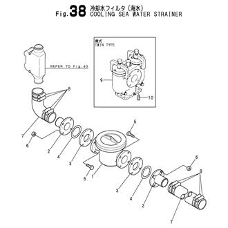 FIG 38. COOLING SEA WATER STRAINER