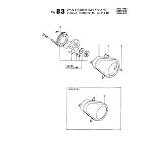 FIG 83. V-BELT(1200R.P.M.,W/P.T.O.)