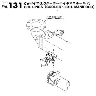 FIG 131. C.W.PIPE(COOLER- EXH.MANIFOLD