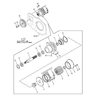 FIG 95. (49A)COOLING PUMP(SEA WATER)(JABSCO TYPE)