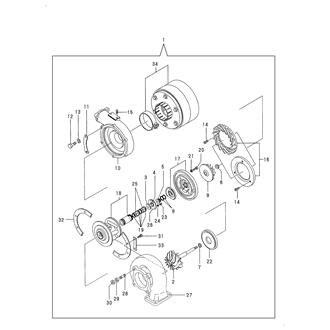 FIG 136. TURBOCHARGER COMPONENT PARTS(RU110)