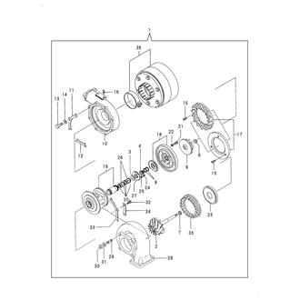 FIG 138. TURBOCHARGER COMPONENT PARTS(RU120A)