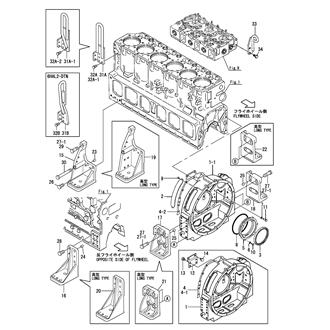 FIG 5. FLYWHEEL HOUSING & ENGINE LIFTER