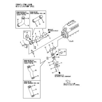 FIG 32. COOLING SEA WATER PIPE(W/O COOLING SEA WATER PUMP SPEC.)