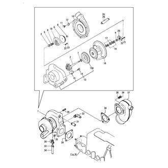 FIG 12. TURBINE & MIXING ELBOW(4JH2-DTZ)