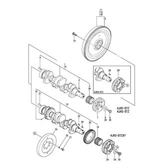 FIG 16. CRANKSHAFT & FLYWHEEL