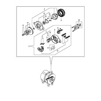 FIG 52. (43C)GENERATOR(INNER PARTS)(24V-25A)(HITACHI)