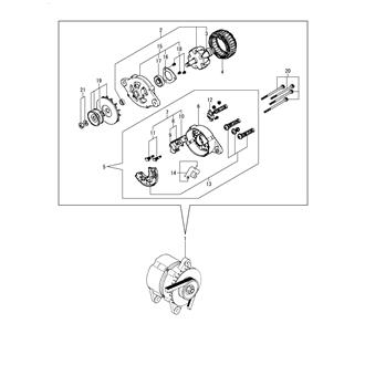 FIG 52. (43C)GENERATOR COMPONENT PARTS(24V-25A)(HITACHI:E02740)