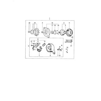 FIG 56. GENERATOR COMPONENT PARTS(HITACHI:TO JUNE, 2012)