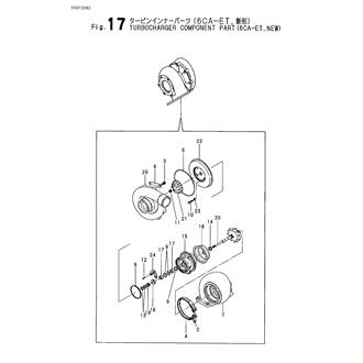 FIG 17. TURBOCHARGER COMPONENT PARTS(6CA-ET,NEW)