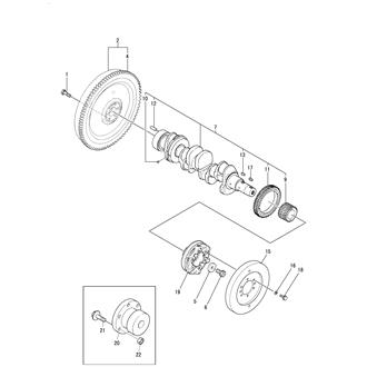 FIG 15. CRANKSHAFT & FLYWHEEL