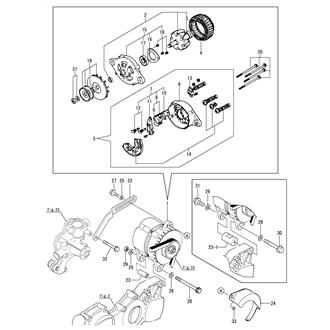 FIG 39. (34B)GENERATOR(24V)(HITACHI)(OPTIONAL)