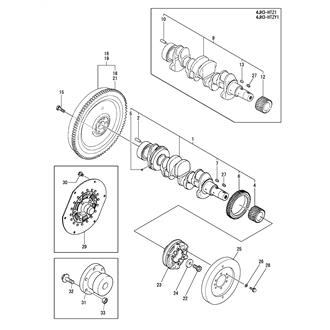 FIG 15. CRANKSHAFT & FLYWHEEL